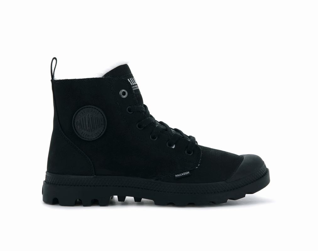 Palladium Pampa Hi Zip Wl Mens Boots Black Australia [EPAONM-285]